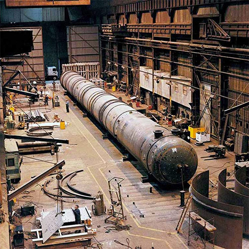 Shop Overhead view with Large Vessels